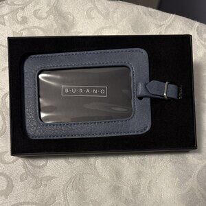 🎁NEW in Package Denim Color Burano  Vegan Leather Luggage Tags🎁